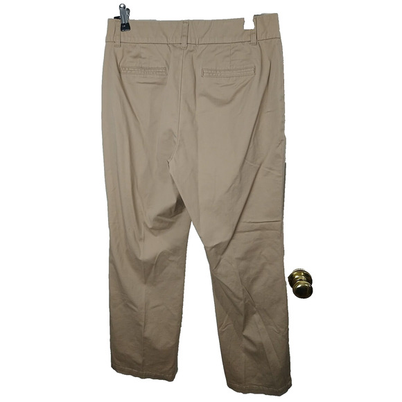 JM Collection Woman 10 Pants Brown Trousers Straight Leg Zip Button casual - Picture 10 of 10